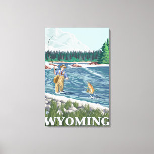 Vliegtuigboot WyomingVintage Travel Poster Canvas Afdruk