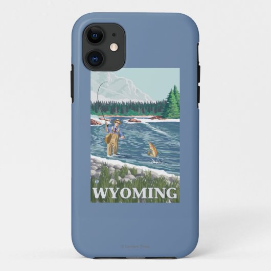 Vliegtuigboot WyomingVintage Travel Poster Case-Mate iPhone Case (Achterkant)