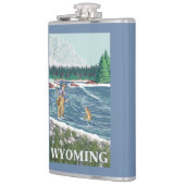 Vliegtuigboot WyomingVintage Travel Poster Heupfles (Links)