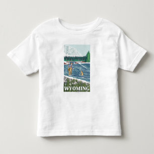 Vliegtuigboot WyomingVintage Travel Poster Kinder Shirts