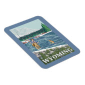 Vliegtuigboot WyomingVintage Travel Poster Magneet (Rechterzijde)