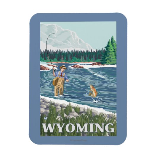 Vliegtuigboot WyomingVintage Travel Poster Magneet (Verticaal)