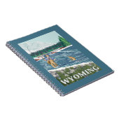 Vliegtuigboot WyomingVintage Travel Poster Notitieboek (Rechterzijde)