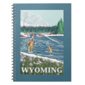 Vliegtuigboot WyomingVintage Travel Poster Notitieboek (Voorkant)