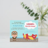 Vliegtuigbootzanger Birthday Party - Uitnodigingen (Staand voorkant)