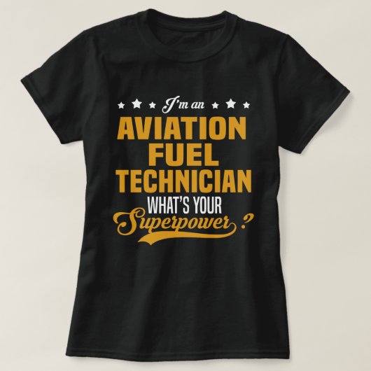 vliegtuigbrandstoftechnicus t-shirt (Design voorkant)