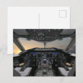 Vliegtuigcockpit Briefkaart (Voorkant / Achterkant)