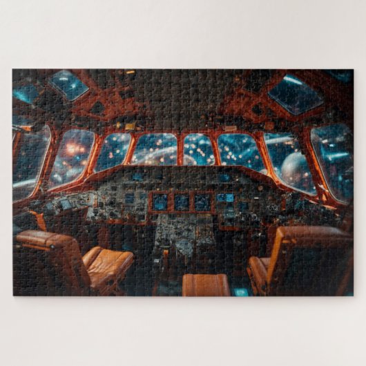 Vliegtuigcockpit Legpuzzel (Horizontaal)
