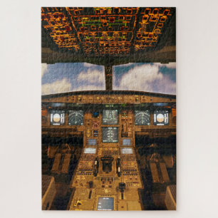 Vliegtuigcockpit Legpuzzel