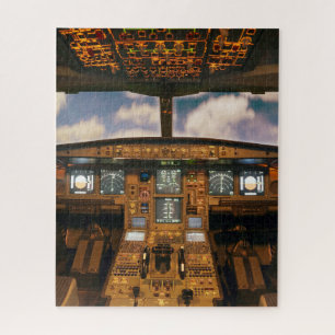 Vliegtuigcockpit Legpuzzel