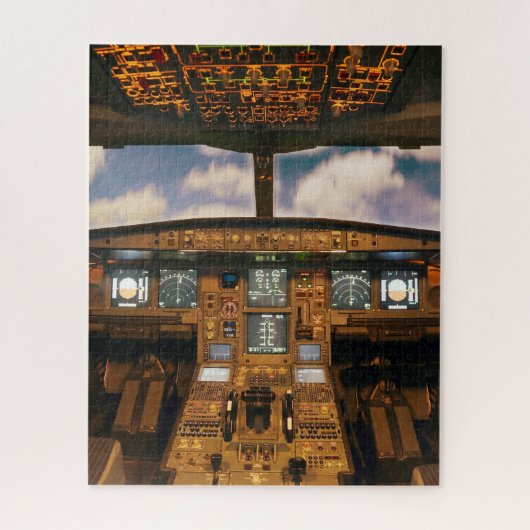 Vliegtuigcockpit Legpuzzel (Verticaal)