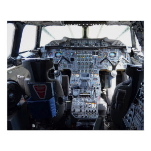 Vliegtuigcockpit Perfect Poster
