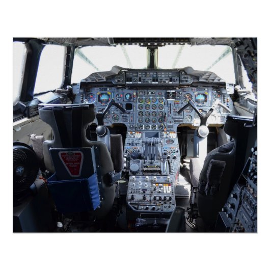 Vliegtuigcockpit Perfect Poster (Voorkant)