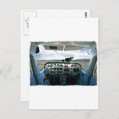 Vliegtuigcockpitit Briefkaart (Voorkant / Achterkant)