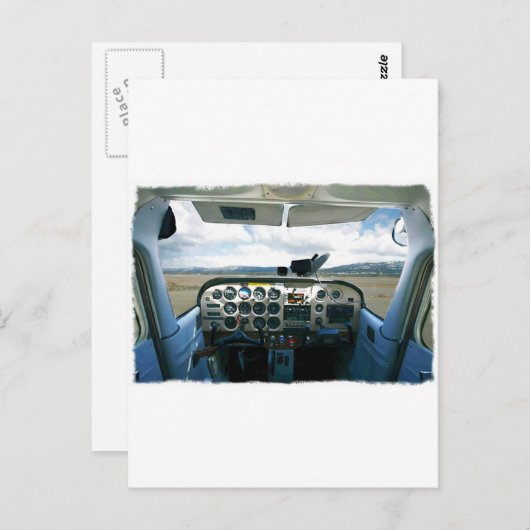 Vliegtuigcockpitit Briefkaart (Voorkant / Achterkant)