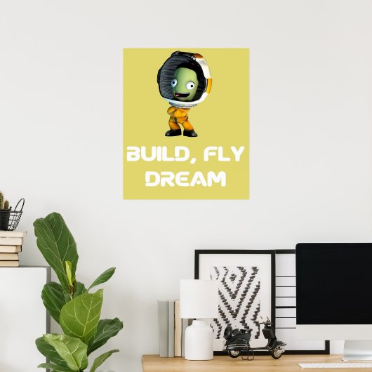 Vliegtuigcrash Kerbal ruimteprogramma Kerbal Poster (Thuiskantoor)