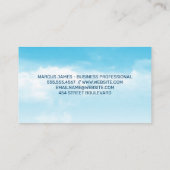 Vliegtuigcruisemaatschappij Sunset Logo Visitekaartje (Achterkant)