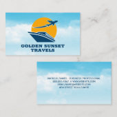 Vliegtuigcruisemaatschappij Sunset Logo Visitekaartje (Voorkant / Achterkant)