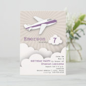 Vliegtuigdag - Aanbesteding Paars Kaart (Staand voorkant)