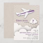 Vliegtuigdag - Aanbesteding Paars Kaart (Voorkant / Achterkant)