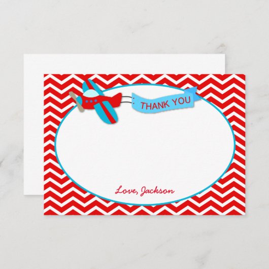 Vliegtuigdag Dank u wel kaarten (Voorkant / Achterkant)