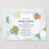 Vliegtuigdag Invitaties Twins Kaart (Voorkant)