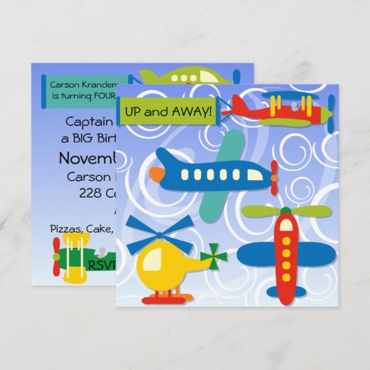 Vliegtuigdag op- en uitstappen kaart (Voorkant / Achterkant)