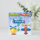 Vliegtuigdag op- en uitstappen kaart (Staand voorkant)