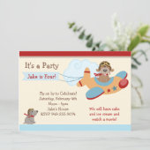 Vliegtuigdag - uitnodiging (Staand voorkant)