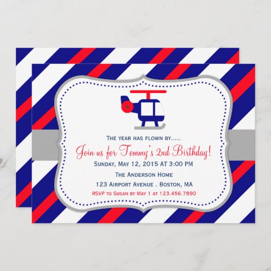 Vliegtuigdag - uitnodiging (Voorkant / Achterkant)