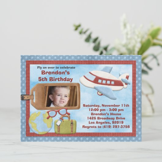 Vliegtuigdag - uitnodiging (Staand voorkant)