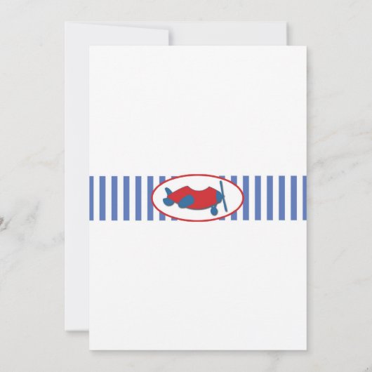 Vliegtuigdag Uitnodiging/rood wit blauw Kaart (Achterkant)