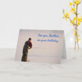 Vliegtuigdag "voor broeder" kaart (Gele Bloem)