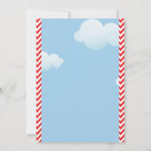 Vliegtuigdaguitnodiging. Boy Birthday Party Kaart (Achterkant)