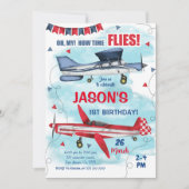Vliegtuigdaguitnodiging Kaart (Voorkant)