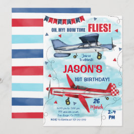 Vliegtuigdaguitnodiging Kaart