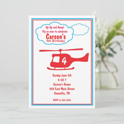 Vliegtuigdaguitnodiging Kaart (Staand voorkant)