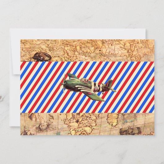 Vliegtuigdaguitnodiging Kaart (Achterkant)