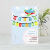 Vliegtuigdaguitnodiging Kaart (Staand voorkant)