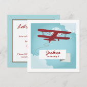 Vliegtuigdaguitnodiging Kaart (Voorkant / Achterkant)