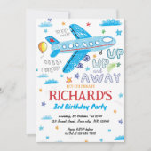 Vliegtuigdaguitnodiging, met handtekening getrokke kaart (Voorkant)