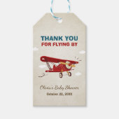 Vliegtuigdank voor labels  avontuurreizen cadeaulabel (Voorkant)