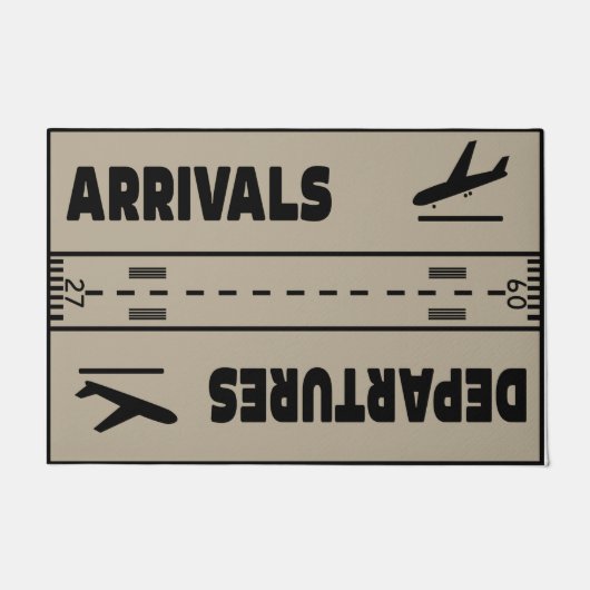 Vliegtuigdecor, aanvalsdeuren Departures Doormat Deurmat (Voorkant)