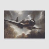 Vliegtuigdecoupage uit de oude doos tissuepapier (Voorkant)