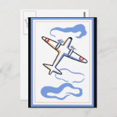  vliegtuigdruk briefkaart (Voorkant / Achterkant)