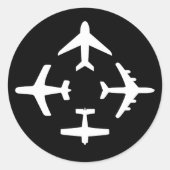 Vliegtuigen 2 Sticker (Voorkant)