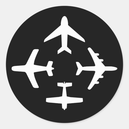 Vliegtuigen 2 Sticker (Voorkant)