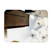 Vliegtuigen boven gebouwen magneet (Horizontaal)