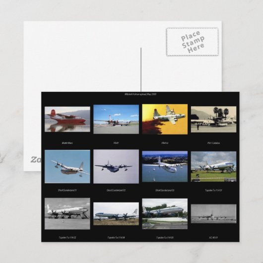 Vliegtuigen Briefkaart (Voorkant / Achterkant)