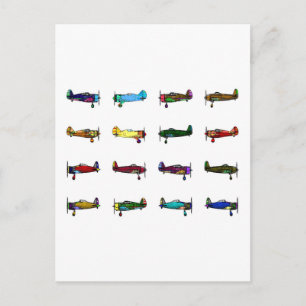 vliegtuigen briefkaart